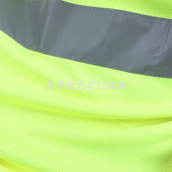 Hi Vis Green Long Sleeve Reflective Tape Safety T-Shirt