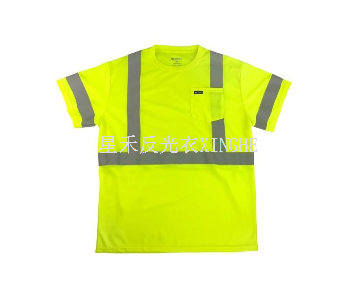 Quần áo bảo hộ lao động ngoài trời Áo phông an toàn phản quang Hi Vis cho nam