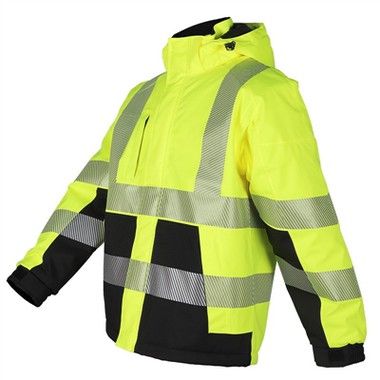 Áo khoác an toàn chống nước màu vàng Hi Vis