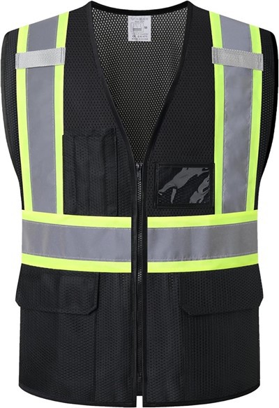 Vest an toàn kỹ sư lưới đen